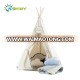 Large Canvas Kid Teepee Tent Carry Case Tall Multiple Colors With 4 Wooden Pole Baby Castle